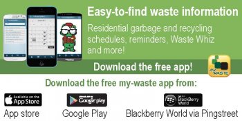 Advertisement for My-Waste app