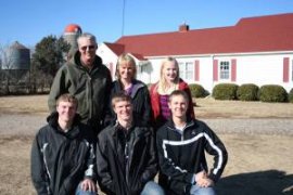 The Peterson Family in front of our family farm!