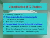 Classification of internal combustion engine