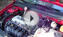 Compression test for Toyota Corolla engine.