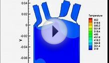 Fluent SI Engine tutorial temperature contours
