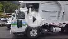 Garbage trucks at Truck stop at Portland,Oregon