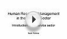 Human Resource Management in the Service Sector
