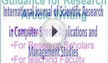 International journal of Scientific Research in Computer