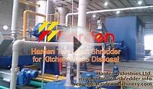 Kitchen waste shredding and disposal systems