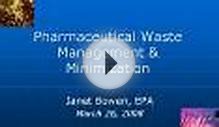 Pharmaceutical Waste Management & Minimization