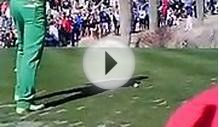 Rickie Fowler Tee shot at 2012 Waste Management Phoenix Open