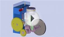 SolidWorks Animation- Piston Cylinder "Flat Head" Lawn