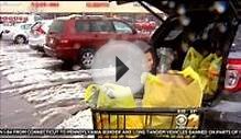 Thanksgiving Dinner Shoppers Brave Winter Weather In New