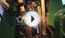 Vintage Wheel Working Rotate Stationary Engine Stock Video